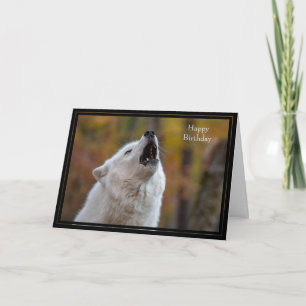 Happy Birthday Card Wolf Karte