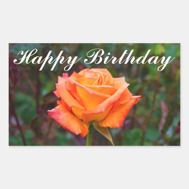 Happy Birthday Caribbean Rose #2 Stickers (Vorderseite)