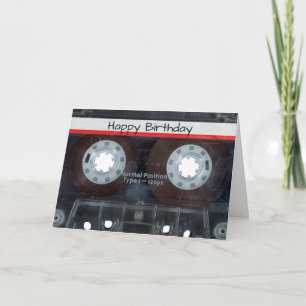 Happy Birthday Cassette Tape Karte