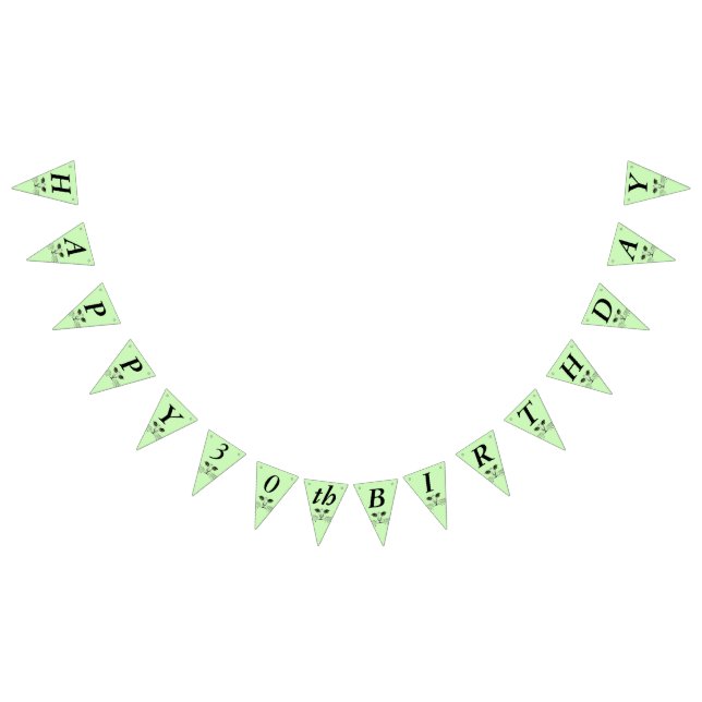 Happy Birthday Cat Face Bright Green eyes Wimpelkette (Alle)