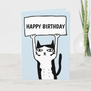 HAPPY BIRTHDAY CAT GREETING CARDS FEIERTAGSKARTE