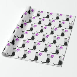 Happy Birthday Cat mit Balloon Geschenkpapier