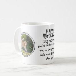 Happy Birthday CAT Mommy - Hinzufügen von 2 FOTOS Kaffeetasse