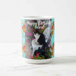 Happy Birthday Cat Orange Poppy Frauen Name Tasse