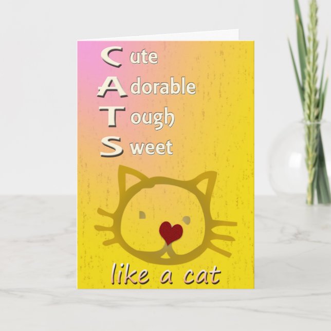 Happy Birthday Cats Karte (Vorderseite)