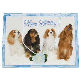 Happy Birthday Cavalier King Charles Spaniels Große Geschenktüte