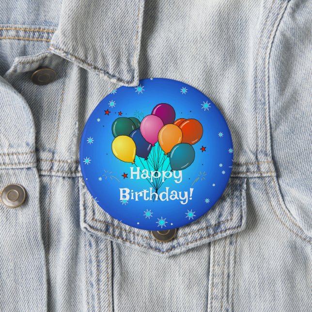 Happy Birthday celebration balloons, Button (Beispiel)