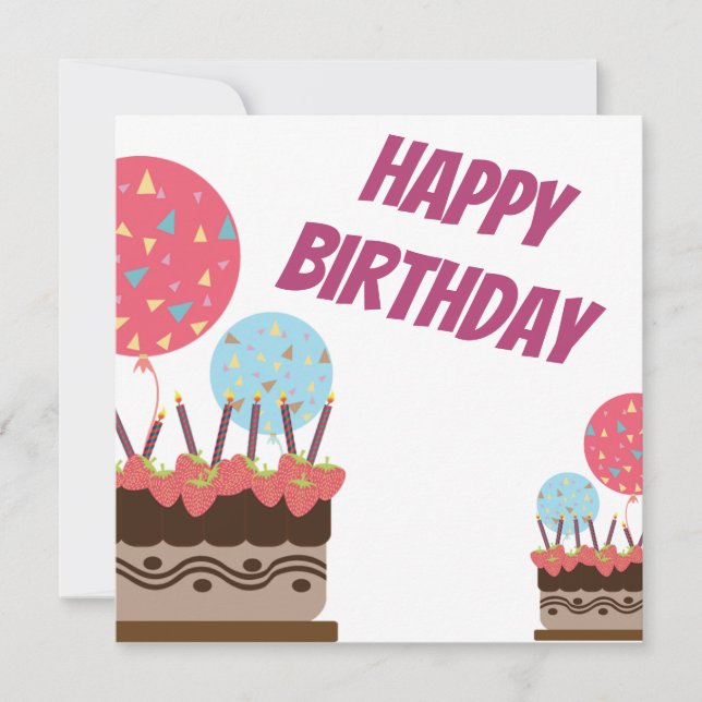 Happy Birthday Celebration Card (Vorderseite)