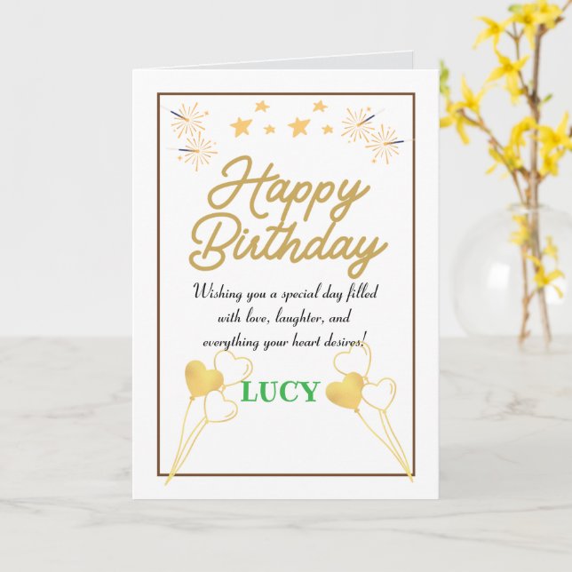 Happy Birthday Celebration Karte (Gelbe Blume)