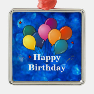 Happy Birthday Celebration Ornament Aus Metall