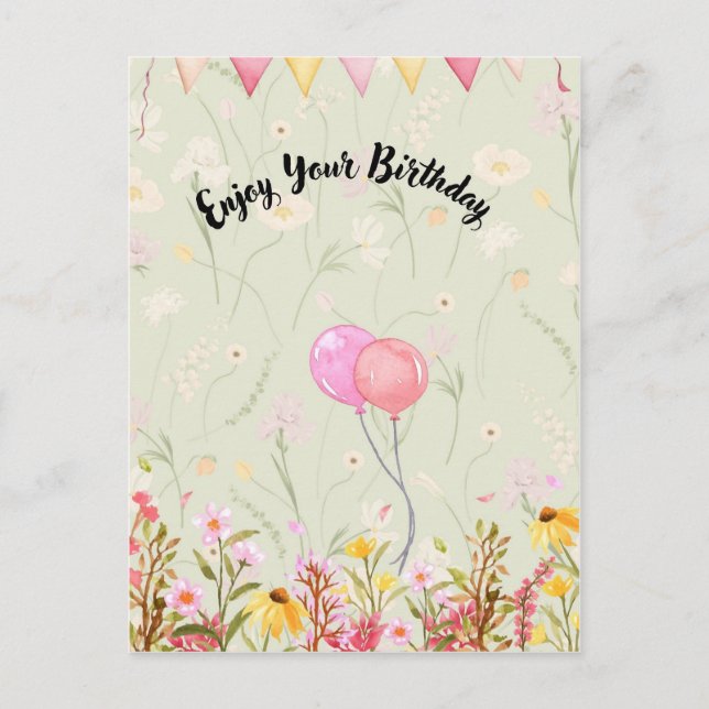 Happy Birthday Celebration Postkarte (Vorderseite)