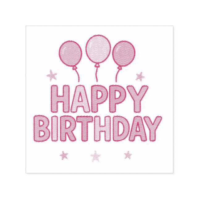 Happy Birthday Celebration Sticker Permastempel (Design)