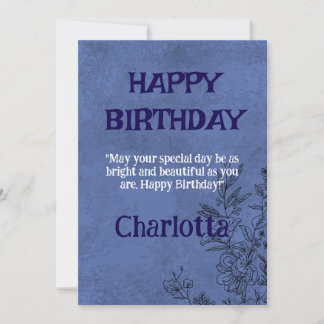 HAPPY BIRTHDAY CHARLOTTA EINLADUNG