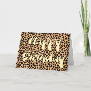 Happy Birthday - Cheetah Skin Karte
