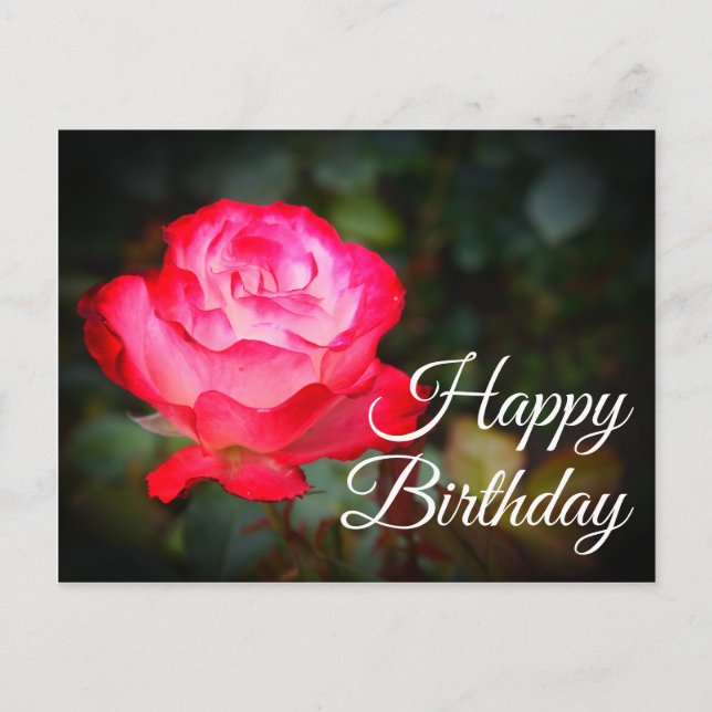 Happy Birthday Cherry Parfait Rose #3 Postkarte (Vorderseite)
