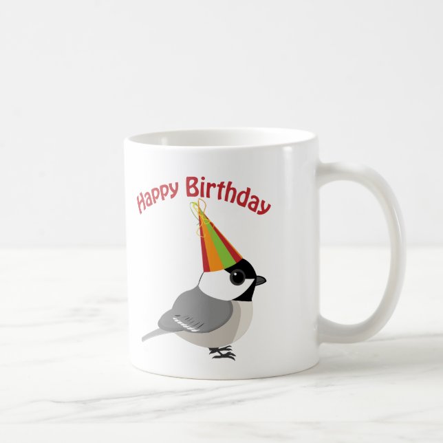Happy Birthday Chickadee Tasse (Rechts)