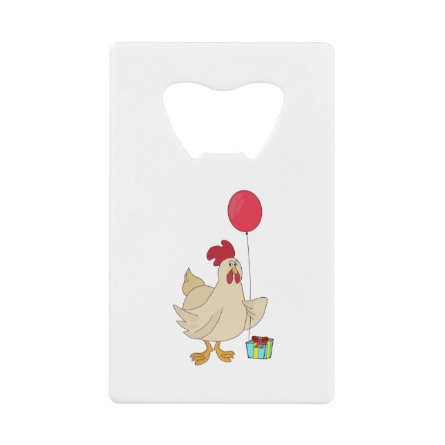 Happy Birthday Chicken Geldbeutel Flaschenöffner (Vorderseite)