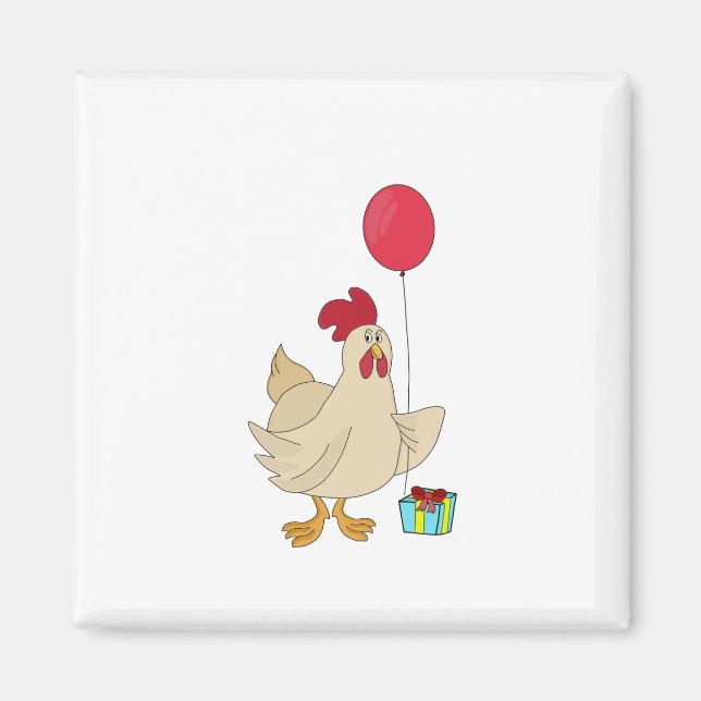 Happy Birthday Chicken Magnet (Vorne)
