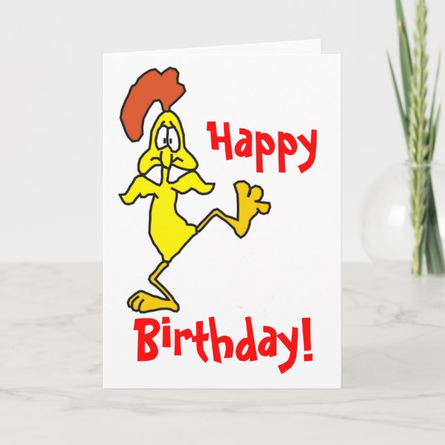 HAPPY BIRTHDAY CHICKEN VON SHARON SHARPE KARTE (Vorderseite)