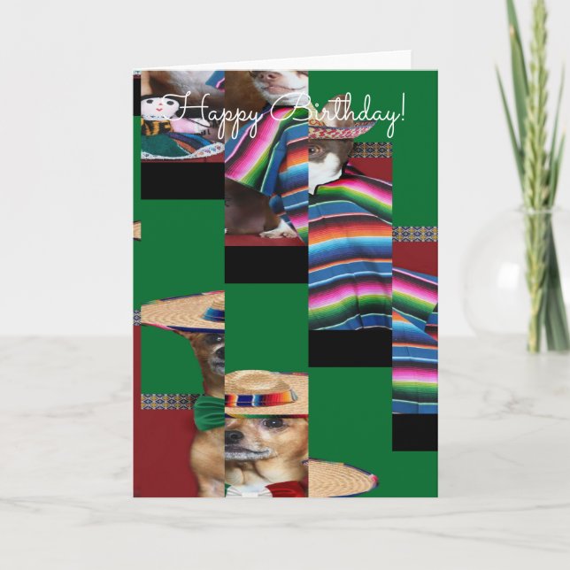 Happy Birthday Chihuahuas Card Karte (Vorderseite)