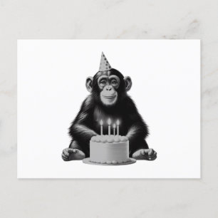 Happy Birthday Chimpanzee Postkarte