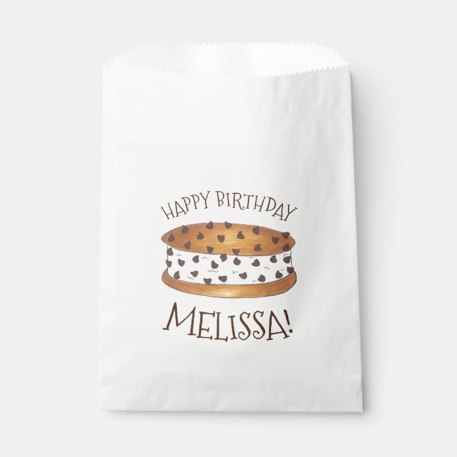 Happy Birthday Chipwich Ice Cream Sandwich Geschenktütchen (Vorderseite)