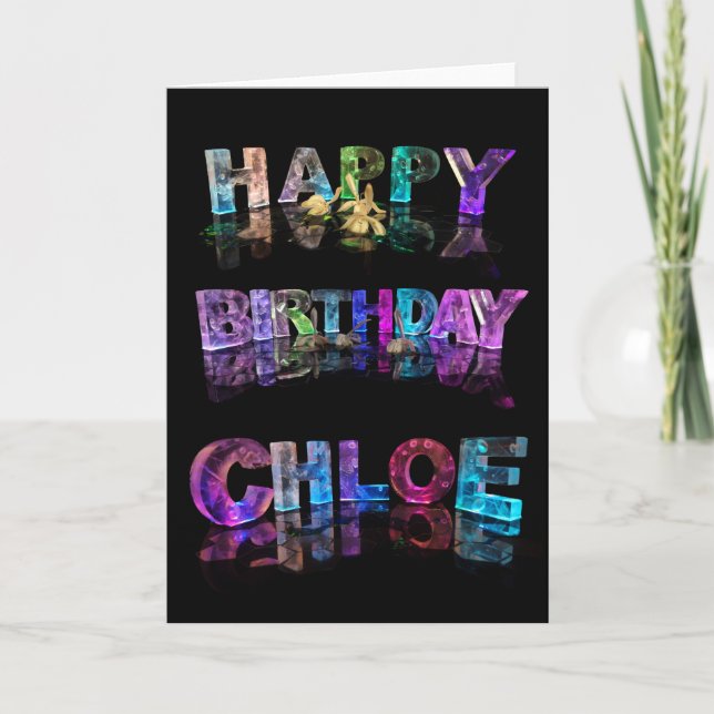 Happy Birthday Chloe Card Karte (Vorderseite)