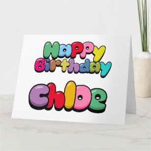 Happy Birthday Chloe Karte