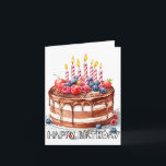 Happy Birthday Chocolate Cake Art Karte<br><div class="desc">Diese super phantastische Geburtstagskarte zeigt Ihnen einen leckeren Geburtstagskuchen mit viel Vereisung. Bitte passen Sie diese Karte mit Ihrem Text an,  um sie einzigartig und einzigartig zu machen.</div>