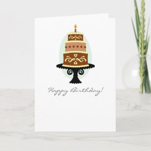 Happy Birthday Chocolate Cake Card Karte