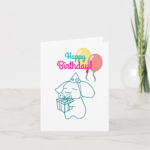 Happy Birthday Chomochi Bunny Karte