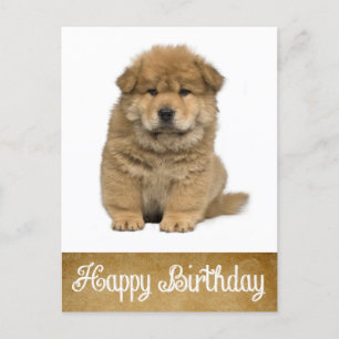 Happy Birthday Chow Chow Welpe Hund Postkarte