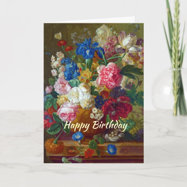 Happy Birthday Christlich Card Blume Karte (Vorderseite)