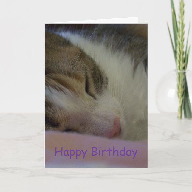 Happy Birthday Christlich Card Cat Karte (Vorderseite)