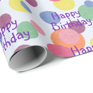 Happy Birthday Circles Geschenkpapier