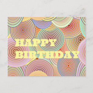 Happy Birthday Circles Postkarte