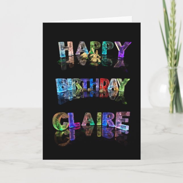 Happy Birthday Claire Card Karte (Vorderseite)