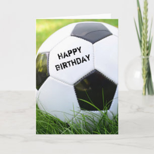 Happy Birthday Classic Soccer Ball Card Karte
