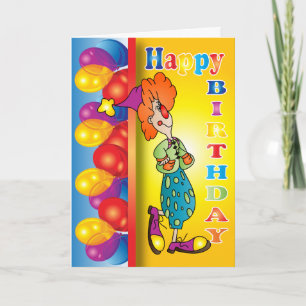 Happy Birthday Clown Karte