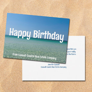 Happy Birthday Coastal Company Personalisiert Flat Karte