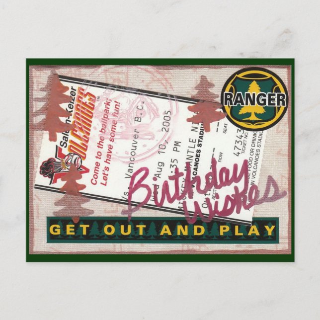 Happy Birthday Collage Postkarte (Vorderseite)