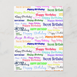 Happy Birthday Collage Postkarte