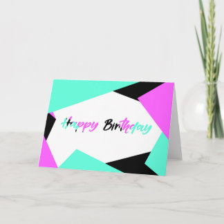 Happy Birthday Color Blocking Card | Aquamariner s Karte