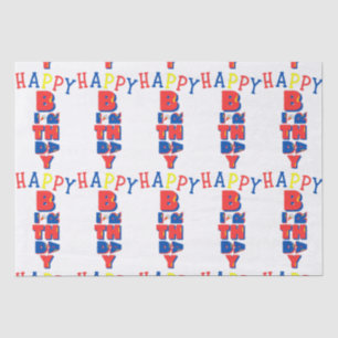 Happy Birthday Color Remix Tissue Paper Seidenpapier