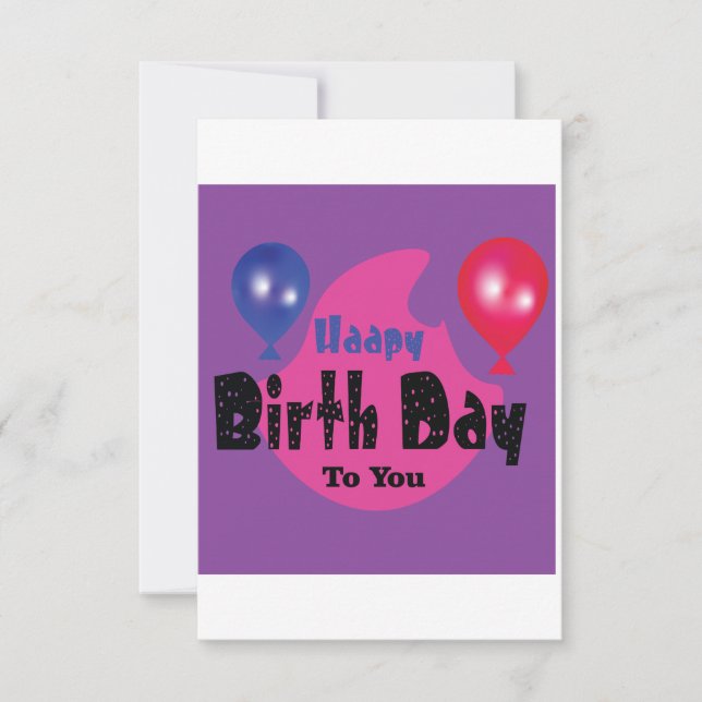 Happy Birthday – Colorful Celebration Party Design Dankeskarte (Vorderseite)