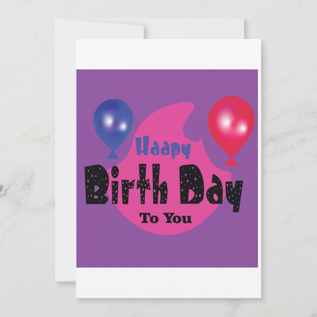 Happy Birthday – Colorful Celebration Party Design Dankeskarte (Vorderseite)