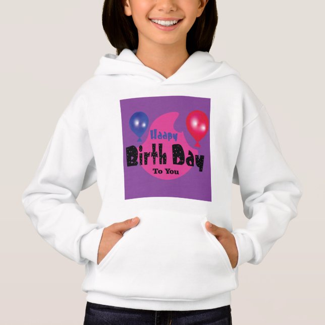 Happy Birthday – Colorful Celebration Party Design Hoodie (Vorderseite)