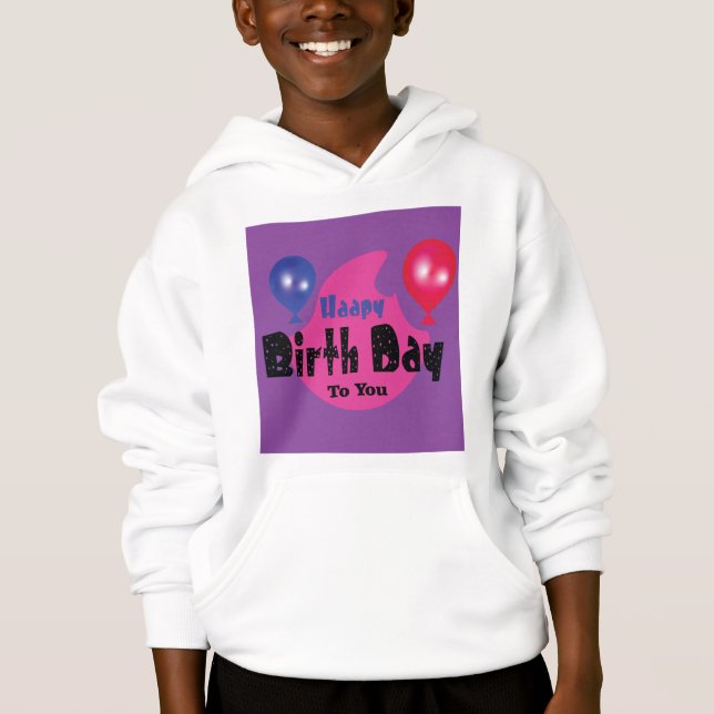 Happy Birthday – Colorful Celebration Party Design Hoodie (Vorderseite)