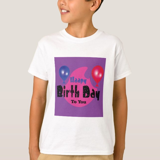 Happy Birthday – Colorful Celebration Party Design T-Shirt (Vorderseite)