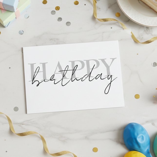 Happy Birthday Colorful Simple Karte (Von Creator hochgeladen)
